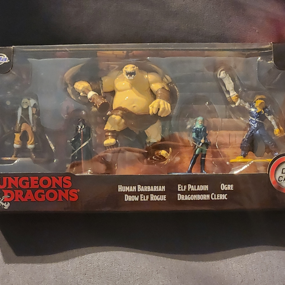 Jada Dungeons And Dragons Die Cast Figures Set 5 Ogre Elf Paladin Rogue HTF